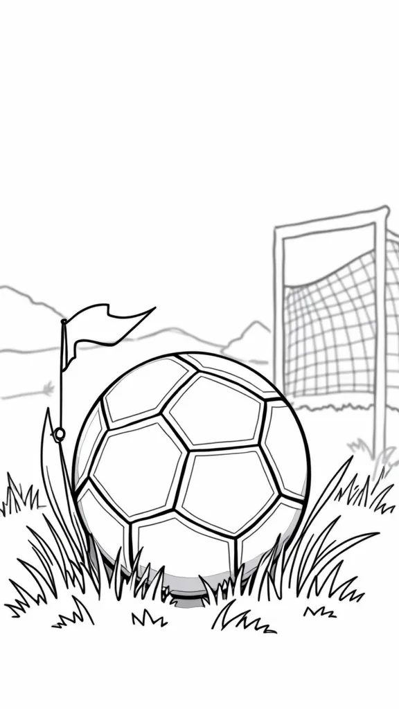 coloring page soccer ball